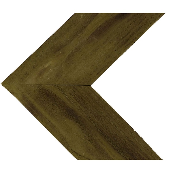 Ekena Millwork 13 3/4"W x 12"H x 3/4"D Vintage Farmhouse 5 1/2" Chevron Barnwood Decor Collection Restoration Green DECR13X12X075CHVGR - main